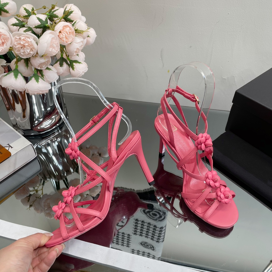 Femmes été sandales mode en cuir véritable sandales Super talons été cristal pompes piste tenue robe de soirée chaussures 2023