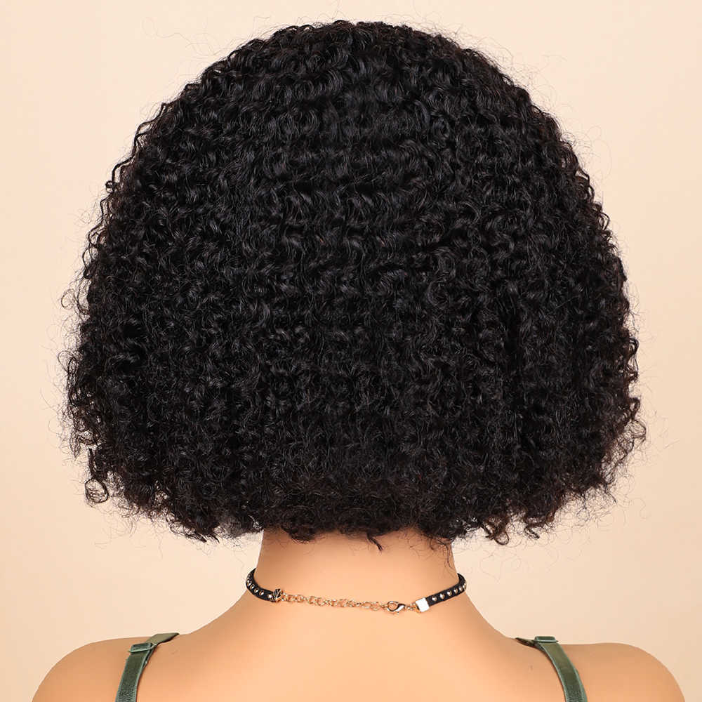 Nxy Hair Wigs Bob Curly Human for Women Glueless Wig Ready to Wear No Lace Brazilian on Sale 230619