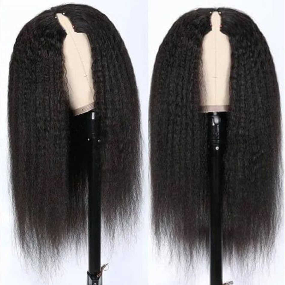 Nxy hair wigs u часть парика Human Kinky Straight v для женщин, безрассудных, готовых к ношению 230619