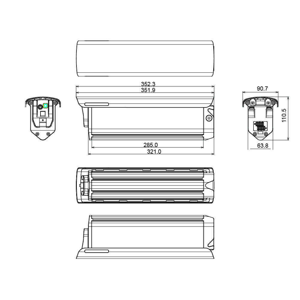 Buzz Centris 36V 48V versteckte Röhrenbatterie 14Ah 17,5Ah für 250W 500W 750W Step-Through-Elektrofahrrad