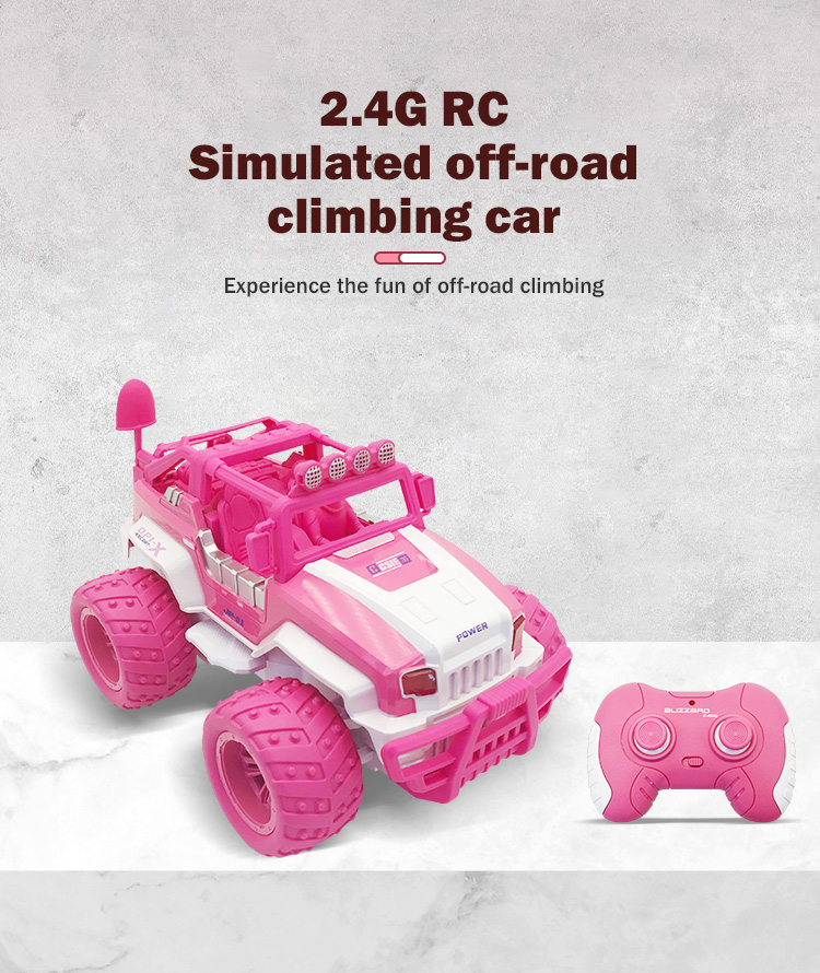 RC CAR 4WD Electric off-road fordon Höghastighets racingbil som klättrar rosa flickors bilar Girls fyrhjulsdrift leksaksbilar
