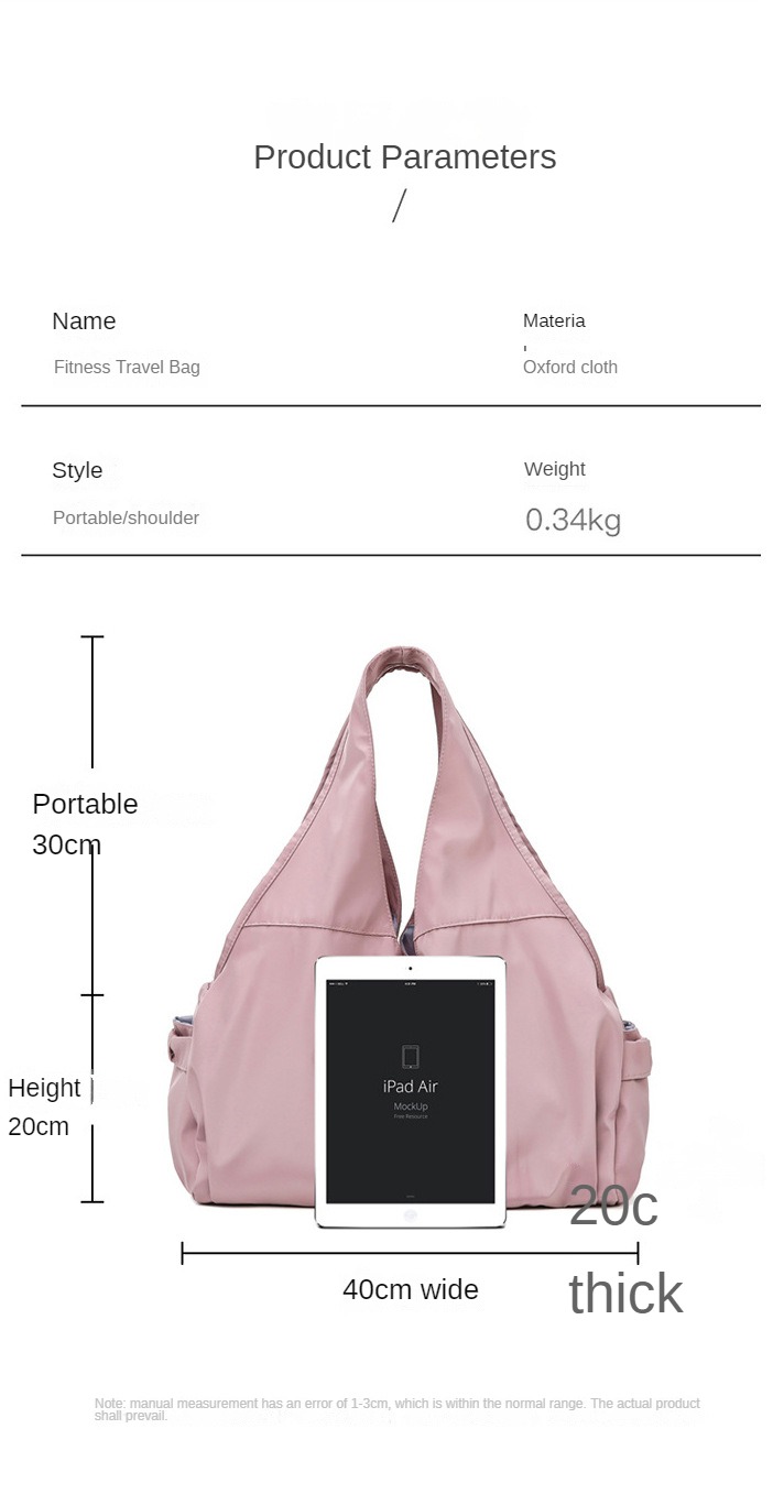 Lu Luxuries Handbag Large Capacity Dry Wet Separation Waterproof and Durable Women Tote Shoulder Bag Sport Bag Men Gym Bag