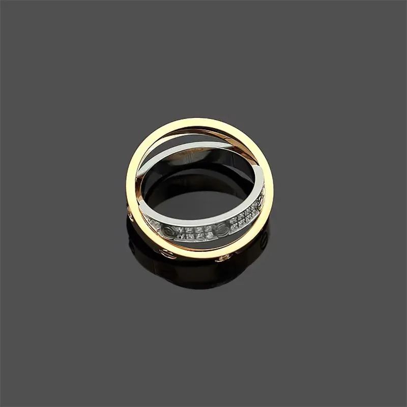 Luxury Designer Ring for Women Men Fashion Trend Brand Rose Gold Ring Couples Sterling Silver Brand New Style Holiday Present DIY