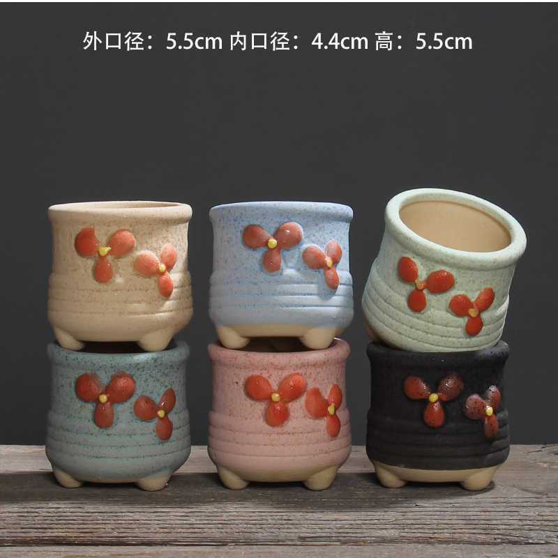 Fioriere Vasi Mini vaso di fiori succulenti Ceramica Pollice traspirante Fiori Vaso Lithops Vaso di fiori Casa Mini Bonsai Vaso Giardinaggio Decor R230620