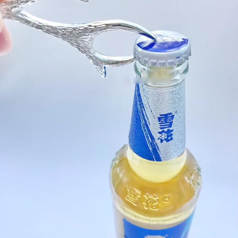 Silver Antler Bottle Opener Favors for wedding bridal shower guests return gifts Beer Bottle opener raffle