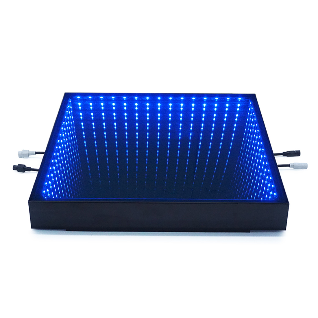 Infinity Mirror 3D LED Dance Floor Stage Lighting Effect Wireless Remote Light Tiles RGB 3in1 DMX Flooring Panel for Events Nightclubs Party Disco