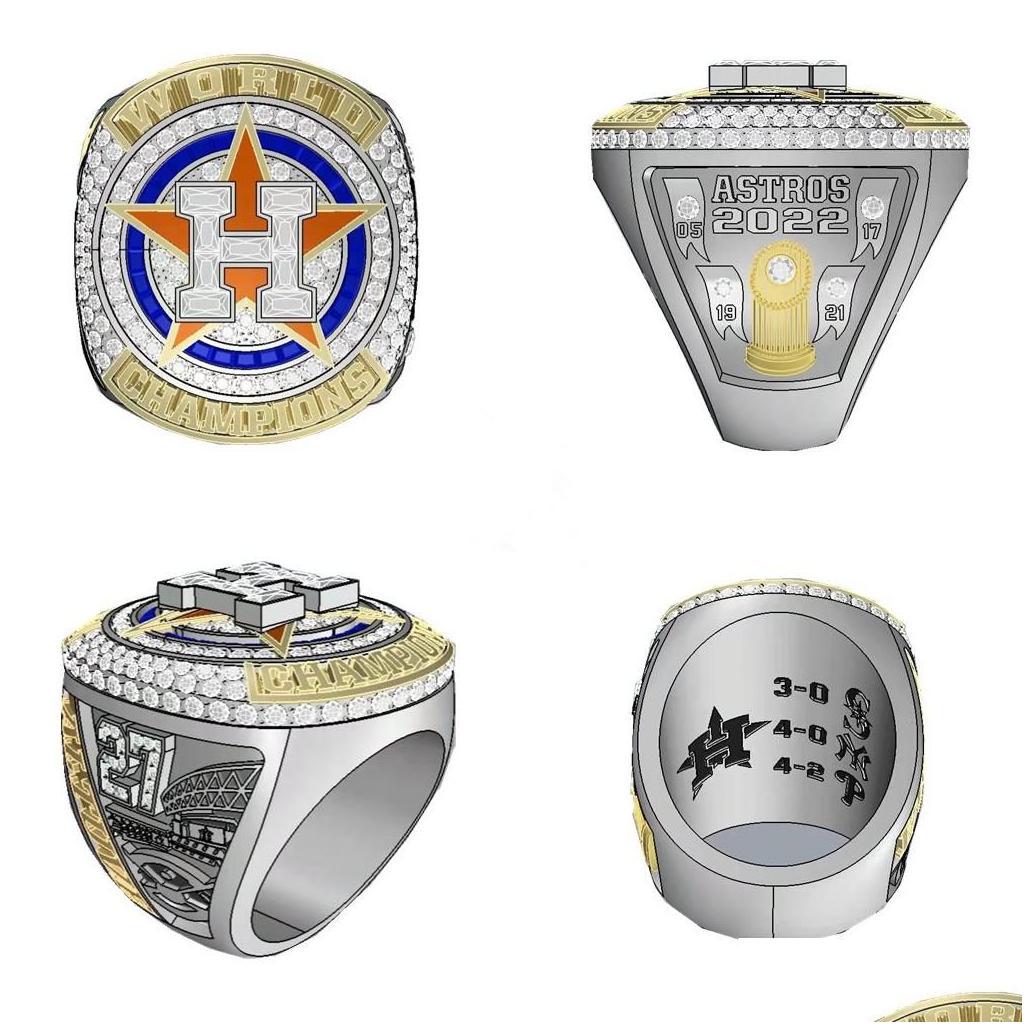 Three Stone Rings 20212022 Astros World  Baseball Championship Ring No.27 Altuve No.3 Fans Gift Size 11 Drop Delivery Jewelry