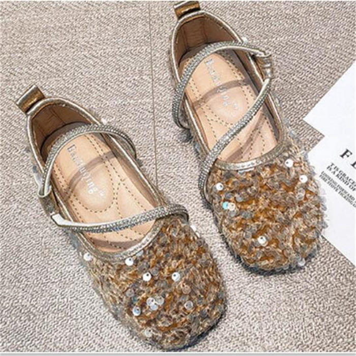 Outdoor Children's Athletic Shoes Rhinestone paillette Girls Sandals Designer Kids Casual Sneakers Toddler Baby Footwear Princess Party Dress Shoes