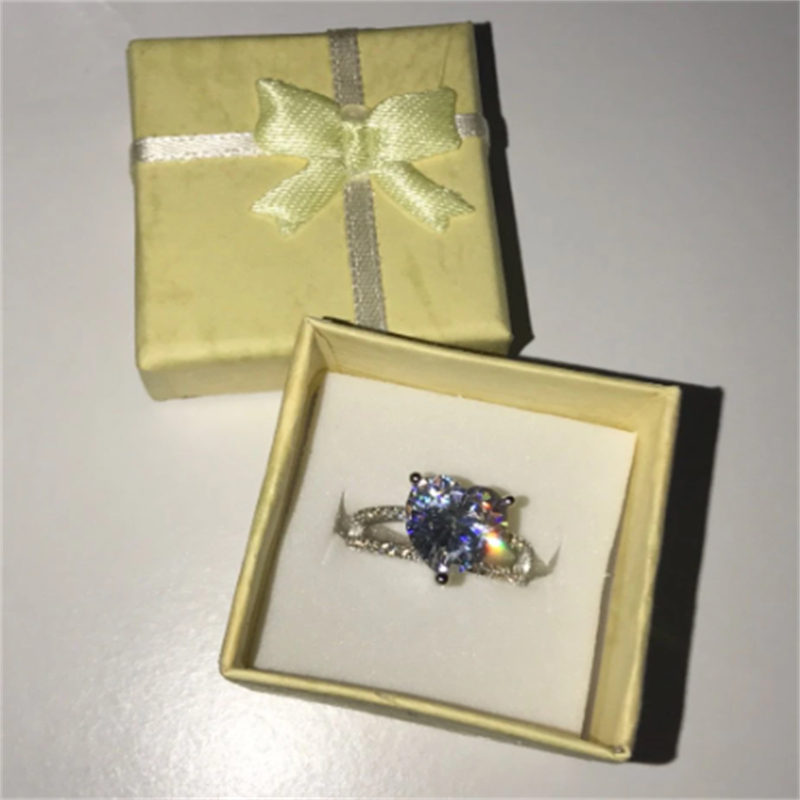 Luxus Liebhaber Ring Silber Farbe Herz geschnitten 3ct Zirkonia Enagement Ehering Ringe für Frauen Männer Finger Schmuck