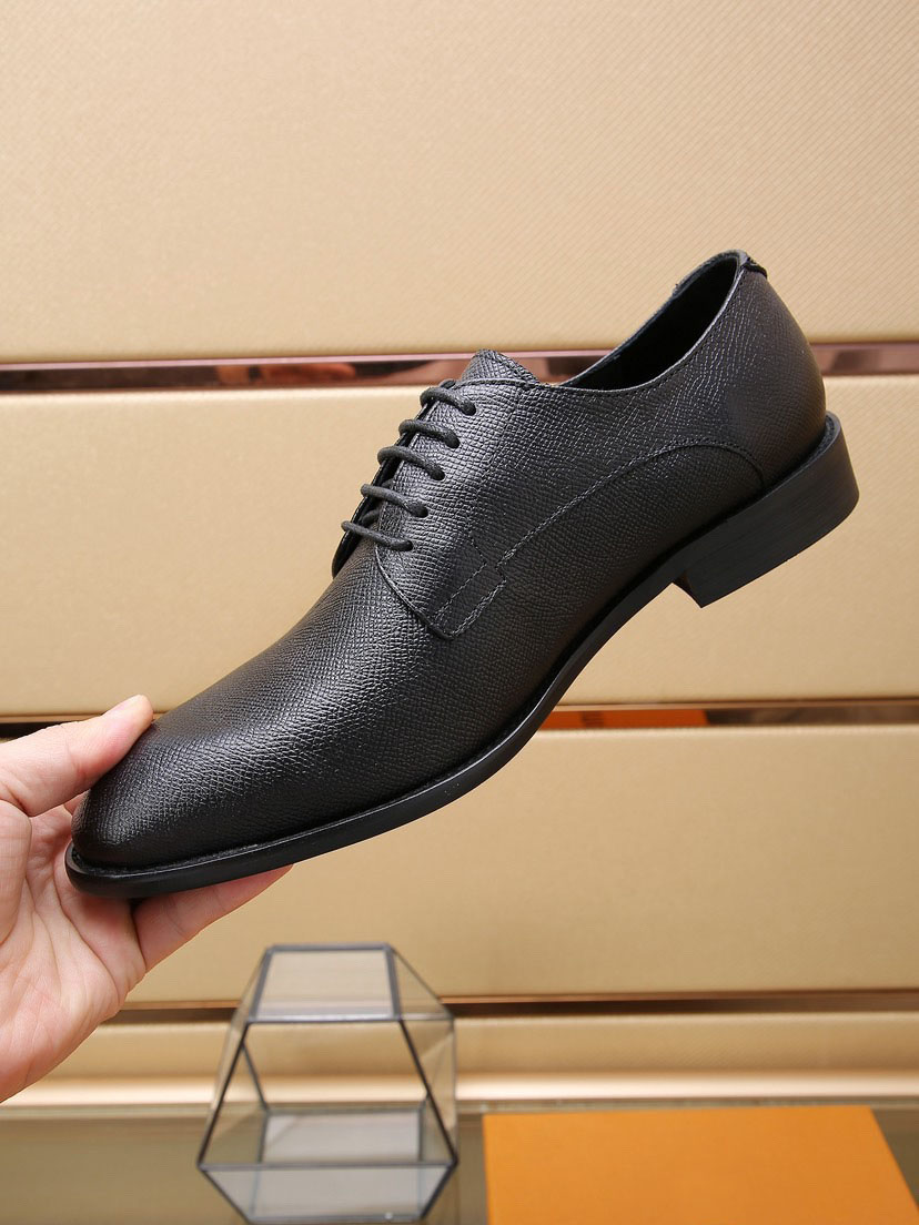 Novo 2023 Mens Dress Shoes Designer Couro Genuíno Moda Business Office Work Formal Flats Marca Masculina Festa Casamento Oxfords Tamanho 38-44
