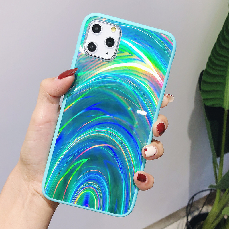 Custodia telefono in acrilico laser arcobaleno Bling Gradation Back Cover Dazzling Jelly Protector iPhone 14 13 12 11 pro max Samsung Galaxy Note20 Note10 Ultra S21 S22 S23plus