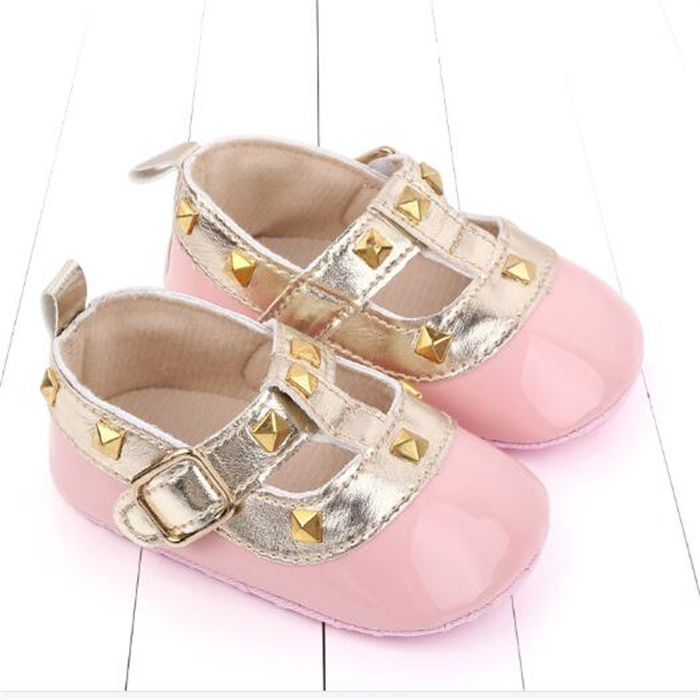 New Toddler Baby Shoes Fashion Rivets Girls Prewalker Princess Sandal Cute Infant First Walkers Kids Casual Sneakers