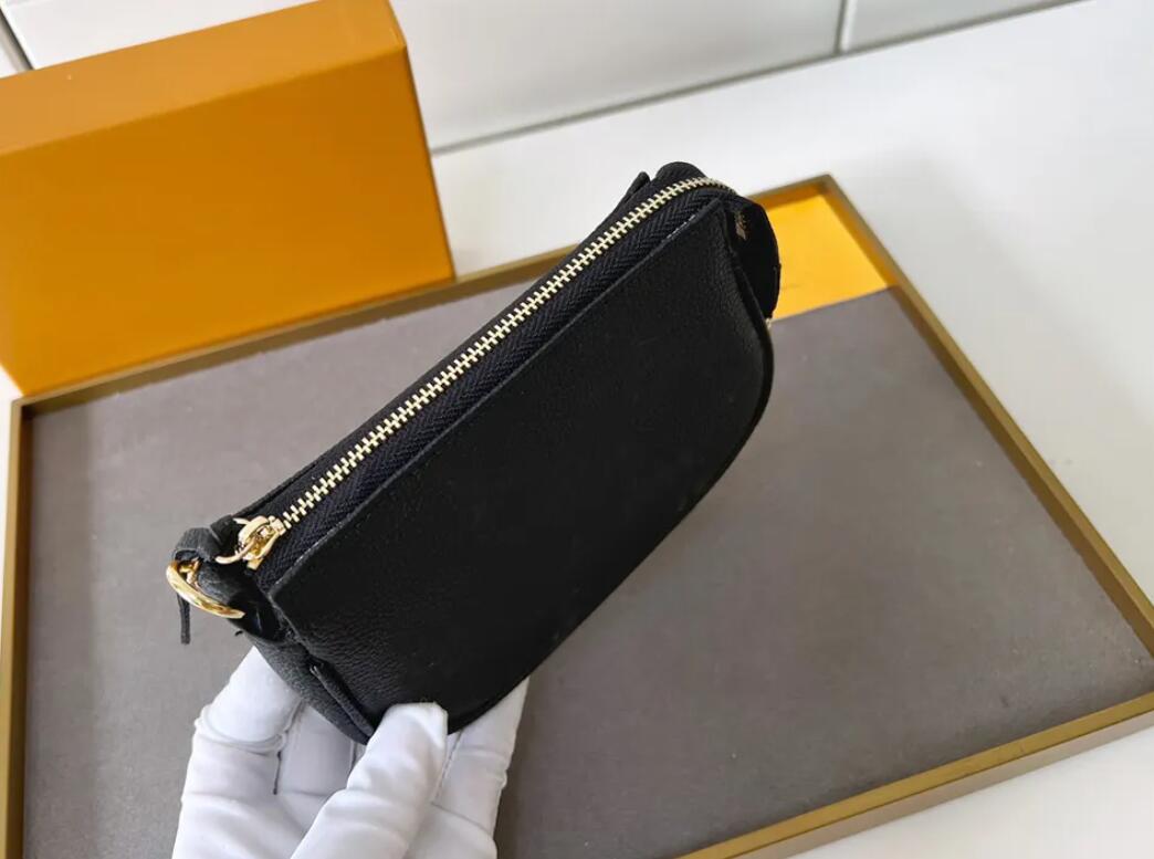 Portefeuilles de créateurs de mode sac à main de luxe MINI POCHETTE ACCESSOIRES pochettes pour femmes monogrammes de haute qualité porte-monnaie porte-cartes avec boîte d'origine sac à poussière Noir