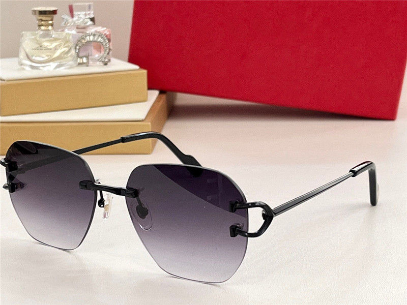 Новые солнцезащитные очки для дизайна моды 0394 K золотые рама нерегулярные линзы простые и популярный стиль.