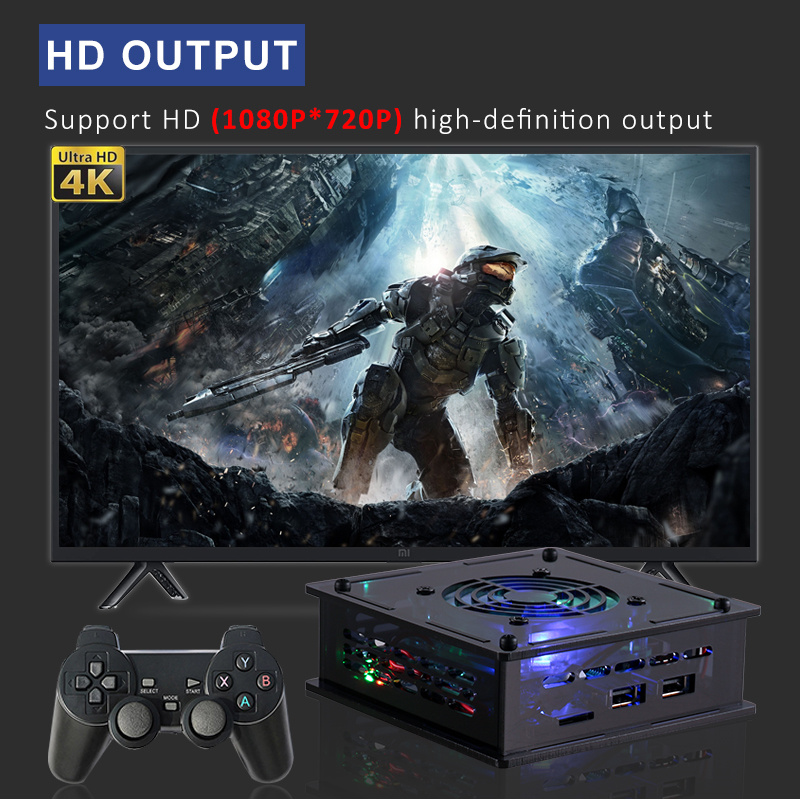 Rétro WiFi Super Console X Pro Max console de jeu vidéo 4K HD sortie S905X CPU double système 50000 + jeux 50 + émulateur pour PS1/PSP/DC