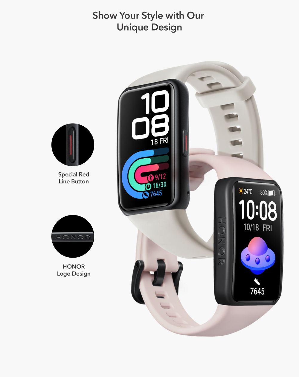 Huawei Honor band 6 Surveillance de la fréquence cardiaque en oxygène sanguin NFC Écran tactile intelligent Écran couleur étanche Bluetooth pour hommes et femmes