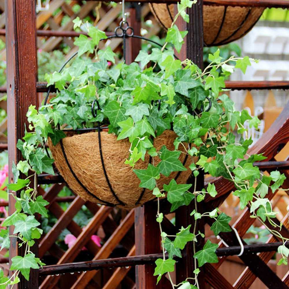 Planters POTS METAL HANGING Flower Pot Nordic Hanging Planter Basket Coconut Fiber Flower Pot Flower Vase For Home Garden Balkony Decoration R230620