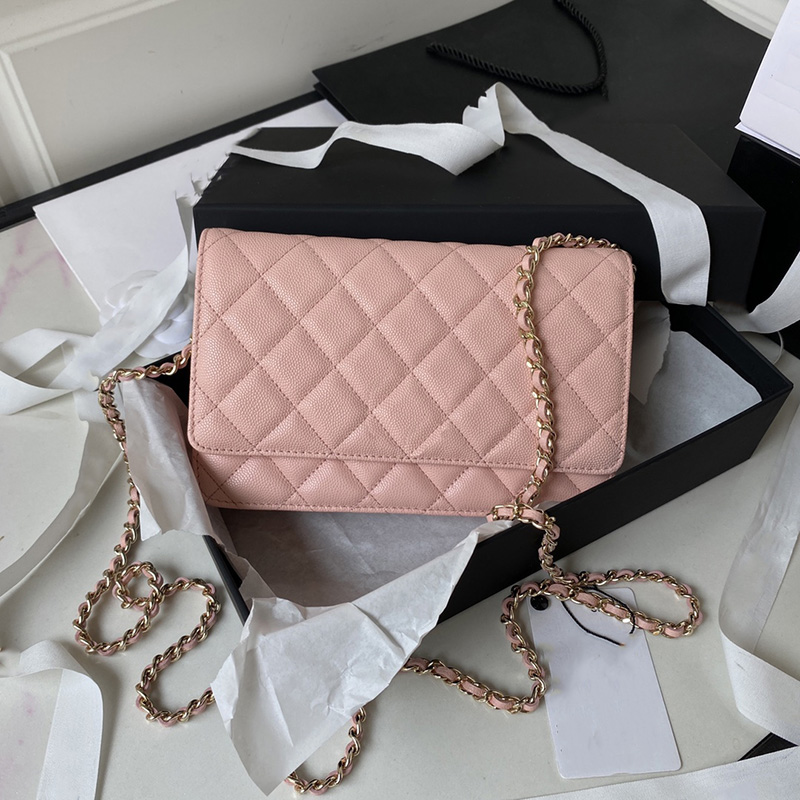Najwyższej jakości designerska torba klapy prawdziwe skórzane kryształy sprzętowe czarne różowe torby na ramię moda moda crossbody mini torebka z pudełkiem AP3336