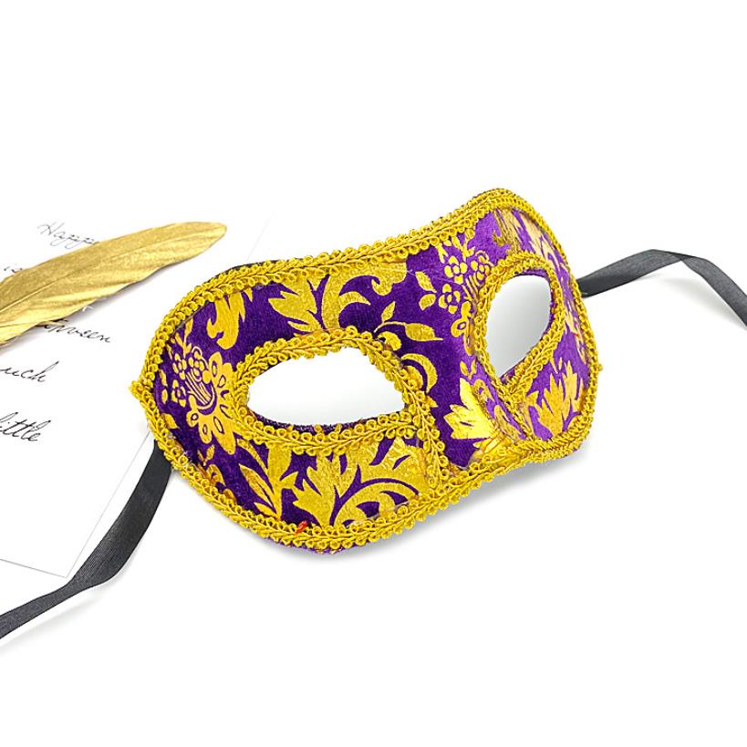 New mask Women Sexy Hallowmas Venetian Mask Masquerade Masks Light plating mask Ball Party exquisite man Christmas gift 