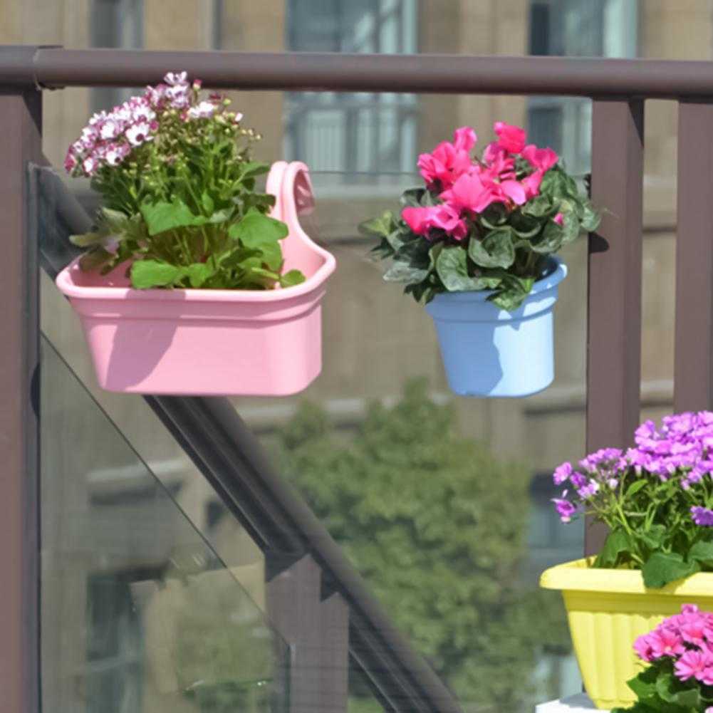 Planters POTS Flower Tub Green Plant Hook Flowerpot Portable Lightweight Bekväm blommanläggning Hängande potten hink för hushållsträdgård R230620