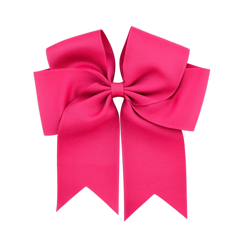 6inch Girls Kids Grosgrain Ribbon Big Bowknot Hair Clip Toddler Barge Boutique Cheer Bow Bow