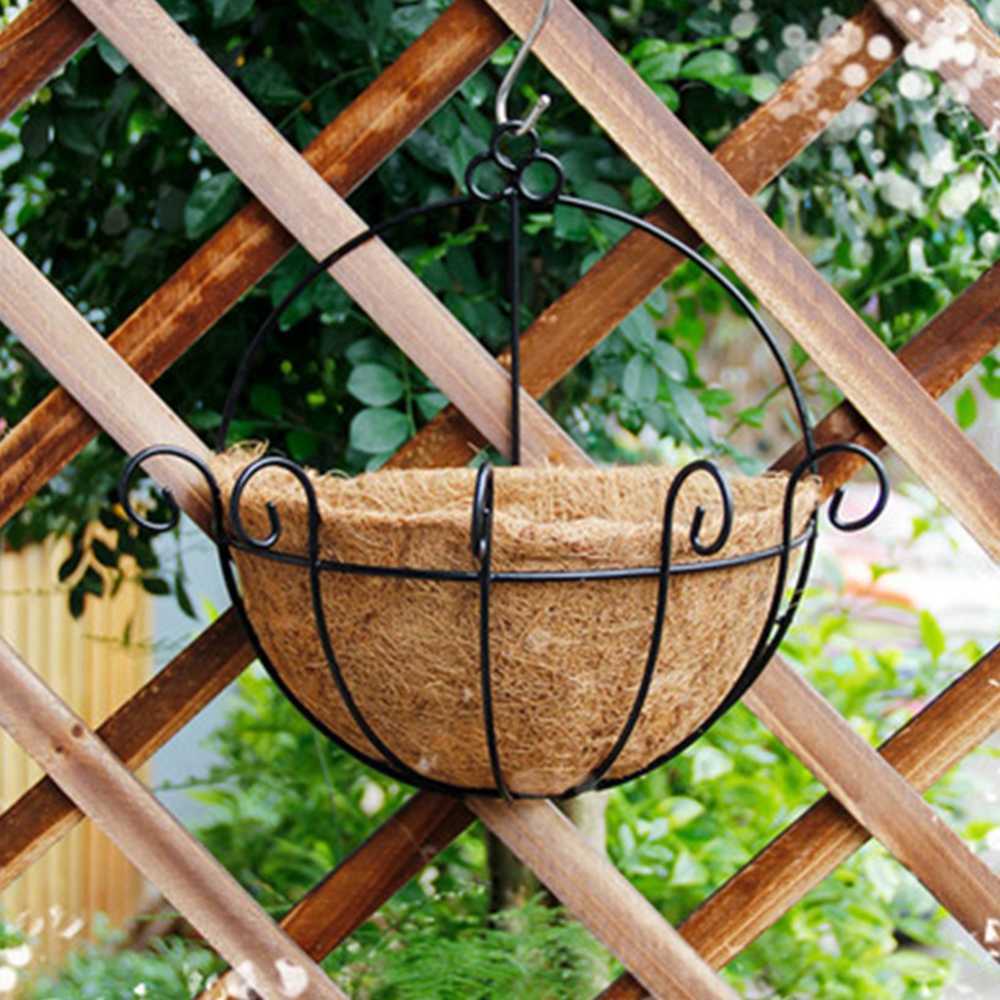 Planters Pots Metal Hanging Flower Pot Nordic Hanging Planter Basket Coconut Fiber Flowerpot Flower Vase for Home Garden Balcony Decoration R230620