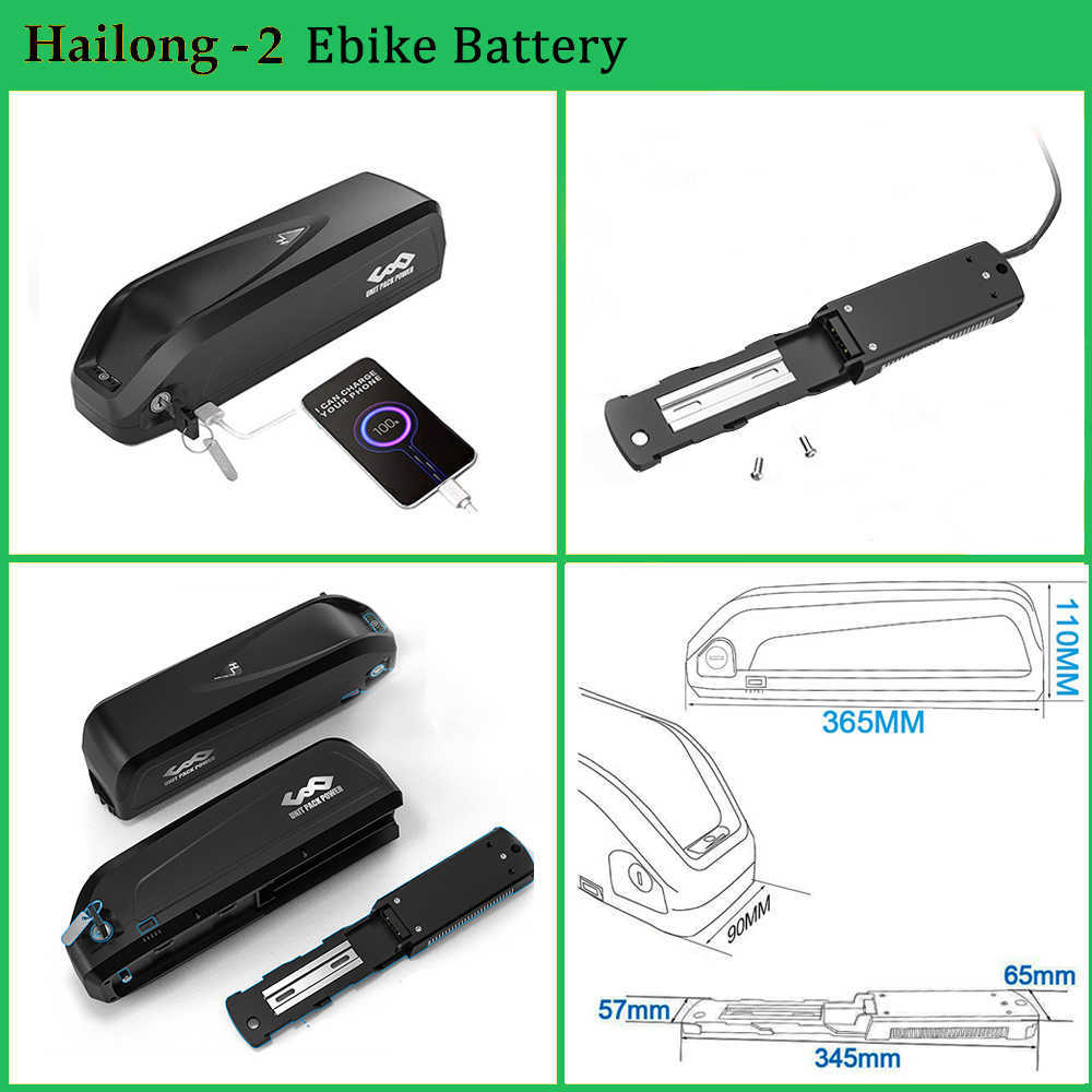 Bluetooth Bike Battery 21700 Samsung 50E LG Hailong 36V 52V 48V 20AH 25AH для электрического велосипеда 1500W 1000W 750W 500W 350 Вт 250 Вт