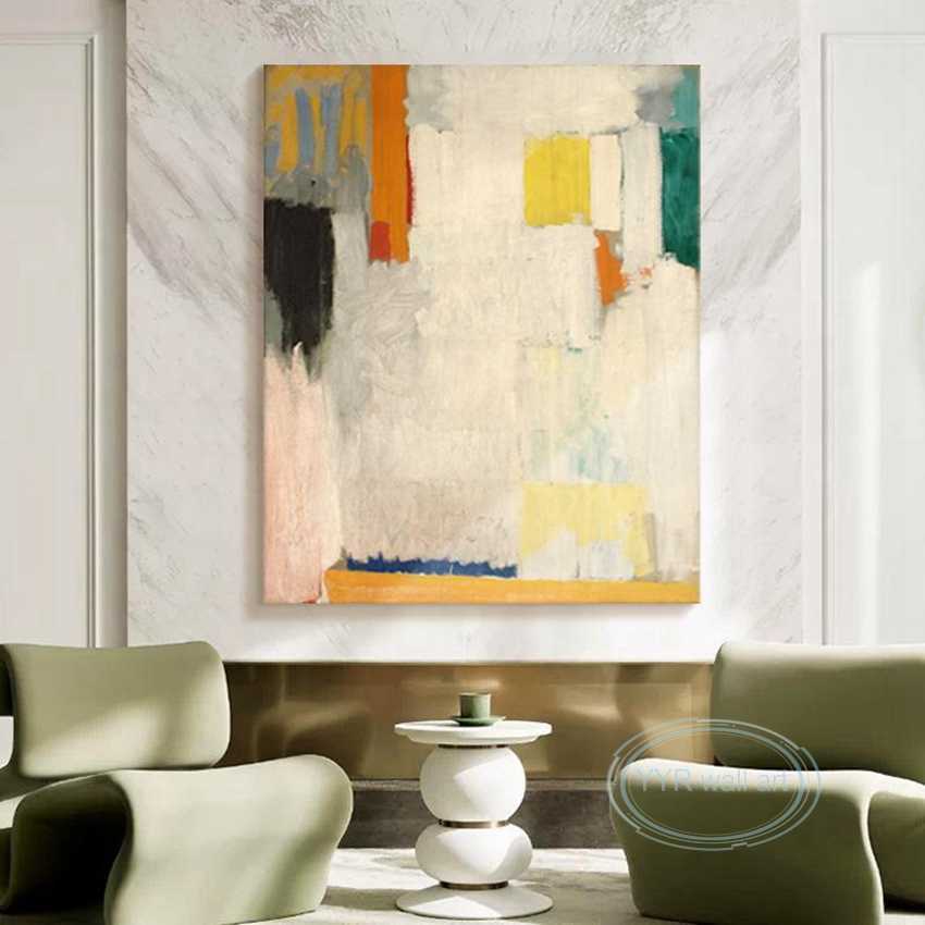 2023 Nordic Abstracte Kunst Werkt Pure Handgemaakte Olieverf Wanddecoratie Poster Hotel Slaapkamer Woonkamer Esthetische Grote Muurschildering L230620