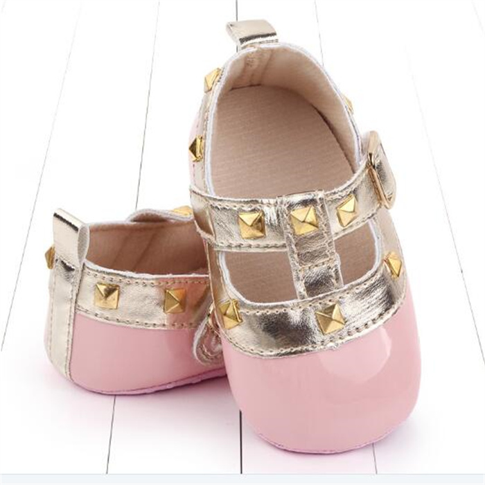 New Toddler Baby Shoes Fashion Rivets Girls Prewalker Princess Sandal Cute Infant First Walkers Kids Casual Sneakers