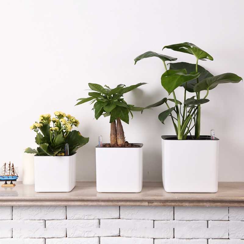 Planters Pots Garden Flower Pot Self Watering Succulents Plant Starter with Water Level Indicator Indoor Outdoor Decorations Flowerpot FU R230620