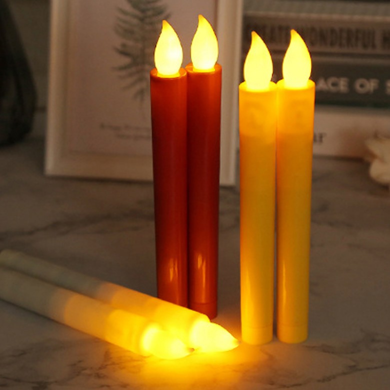 Electronic Candle Candlestick Taper Candle Holders Dinner Baza Świeca Weddna dekoracja dinningowa lampa świeca bezdymne wystrój domu