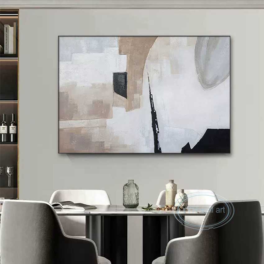 Nordic Abstract Wall Decoration Poster Acrylic Art Oil Painting Handmade Canvas Unframed Mural Living Room Bedroom Restaurant L230620