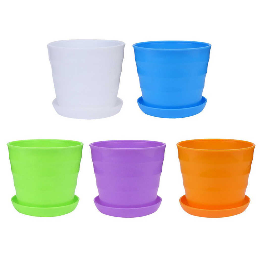 Vasos de plantas 5 pçs multicolorido mini vaso de flores de plástico planta suculenta vaso de flores home office varanda terraço decoração jardinagem plantadores r230620