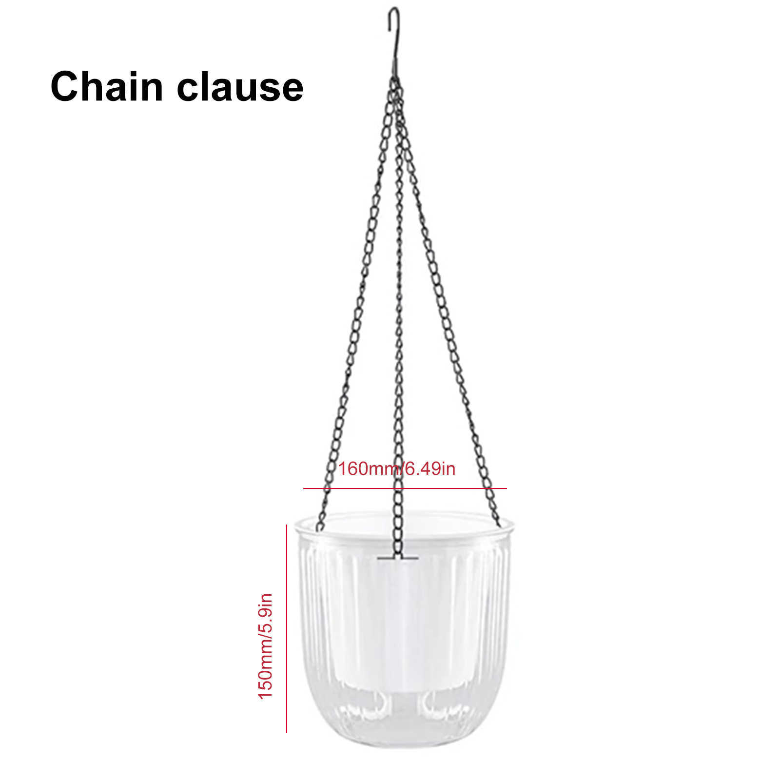 Planters Pots Hanging Flower Pot Self Watering Hanging Flowerpots Thickened Plastic Plant Pot Basket Hydroponic Soil Cultivation Lazy Planter R230620