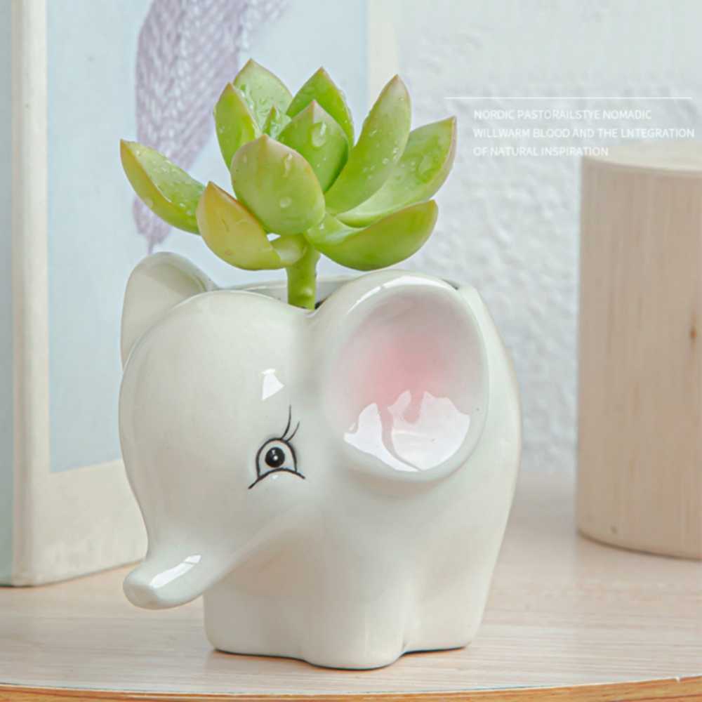 Fioriere Vasi Creativo Animale Vaso da fiori in ceramica Piante grasse Fioriera Contenitore piantare acqua Pecora Forma di volpe Vaso decorativo Ornamenti desktop R230620