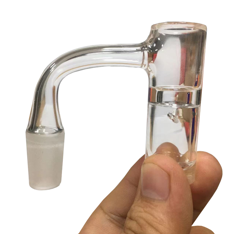 Entièrement Souder Terp Slurper Quartz Banger Trous D'air De Rotation Automatique 8mm D'épaisseur Fond Biseauté Bord Sans Soudure Complètement Soudé Bangers Clou Pour Verre Bangs Narguilés Bubbler Dab Rig