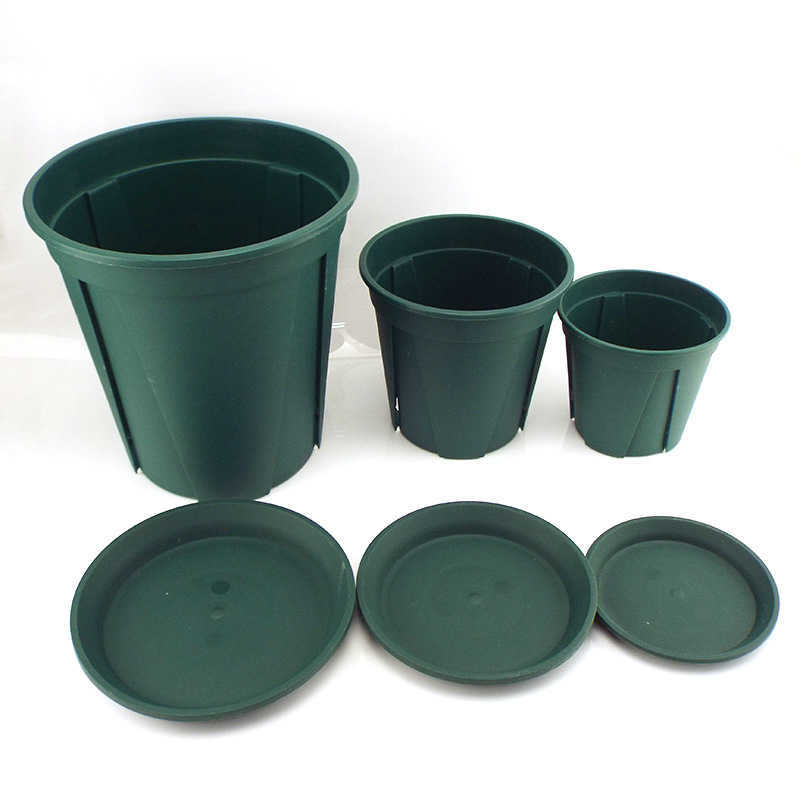 Planters Pots Plastic plant Flower Pot tray green grow plantenpot Garden planter tools cute nursery Pots Gardening for herb Succulents R230620