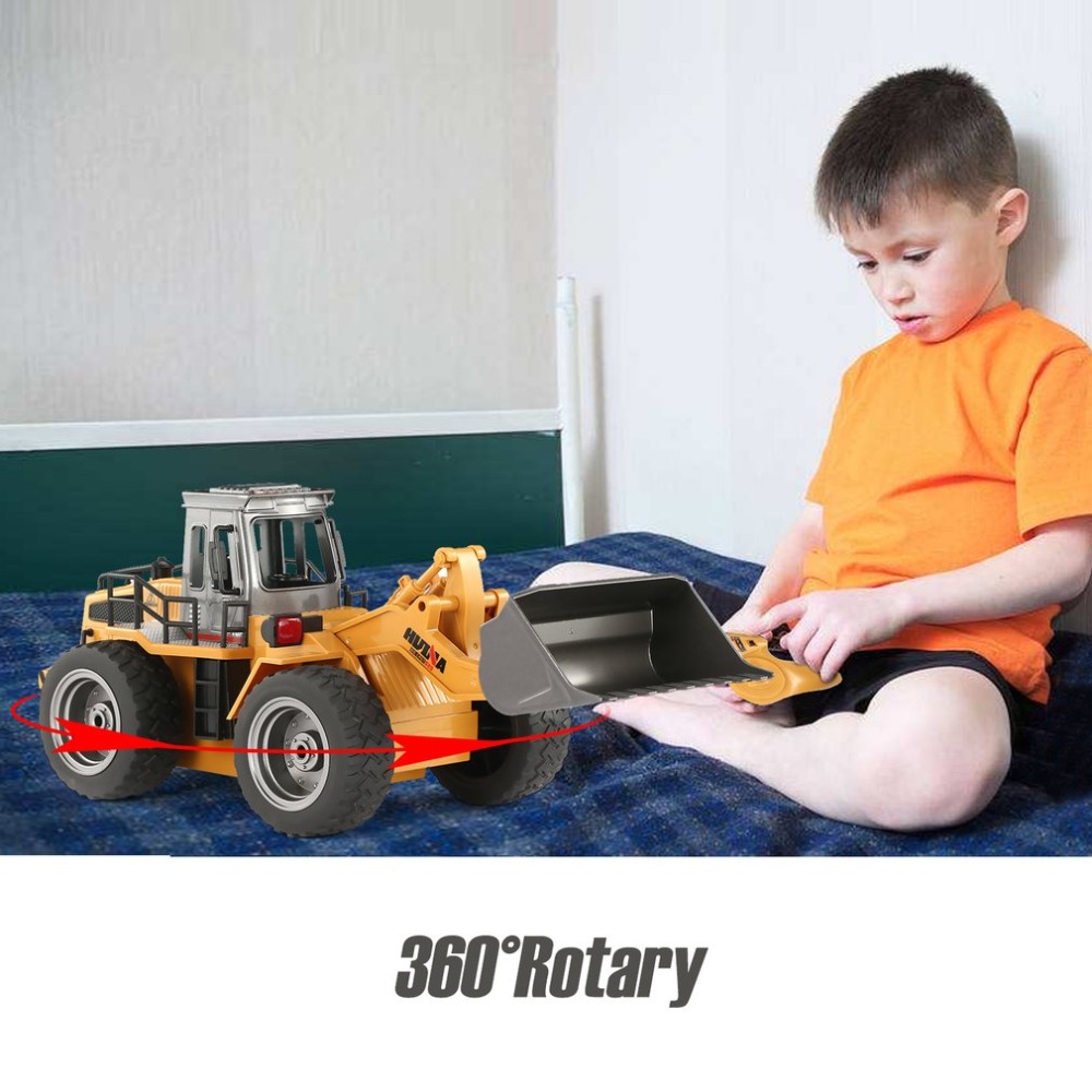 6ch 1/18 2.4 GHz RC Metal Bulldozer RTR Front Loader Engineering Toy Fjärrkontroll Konstruktion Tractork Vehicle Car