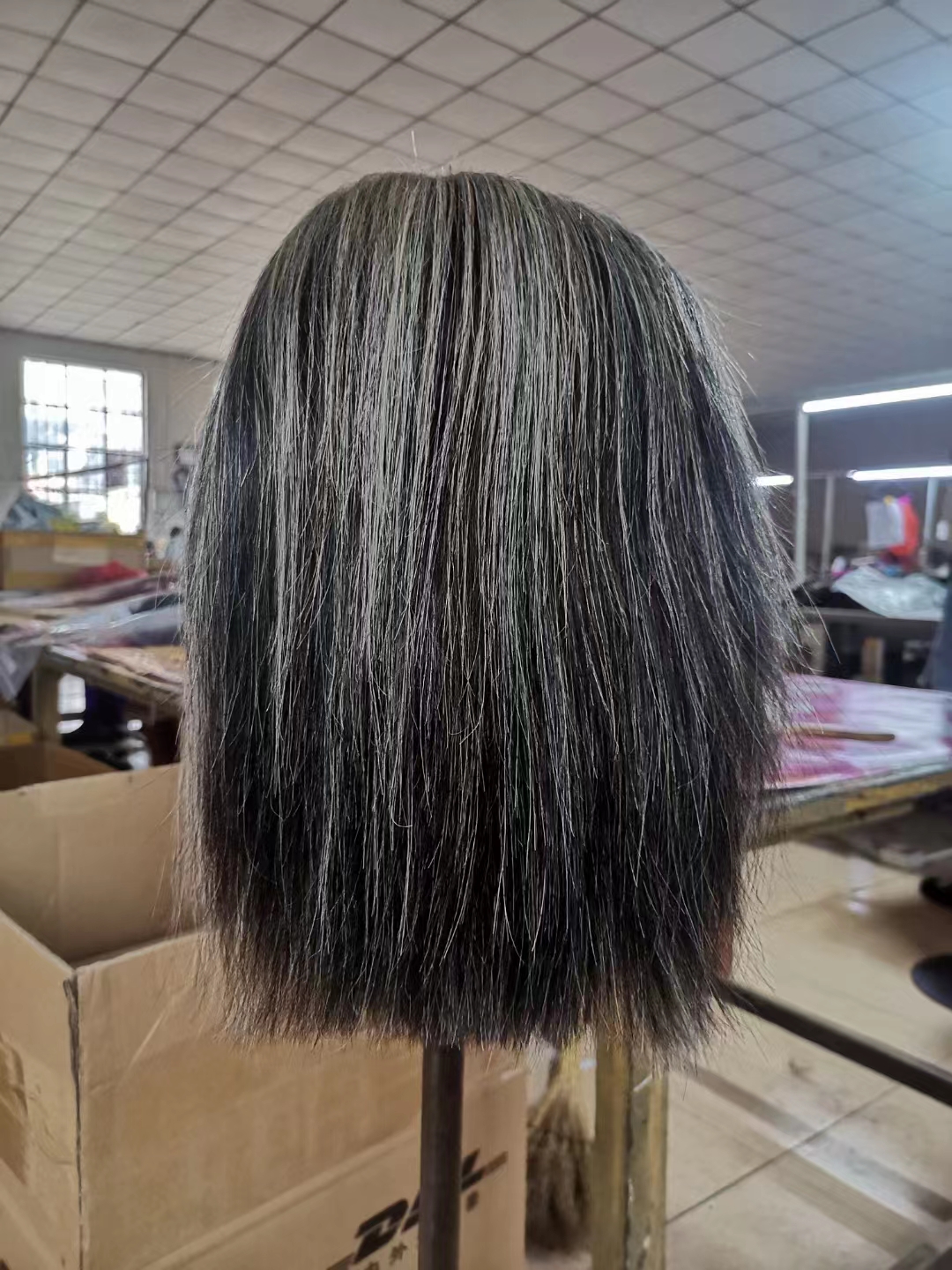 Short pixie cut bob Salt and pepper human hair wigs cheap glueless hd pixie cut grey bob machine wig no lace real natural brazilian hair gray wigs