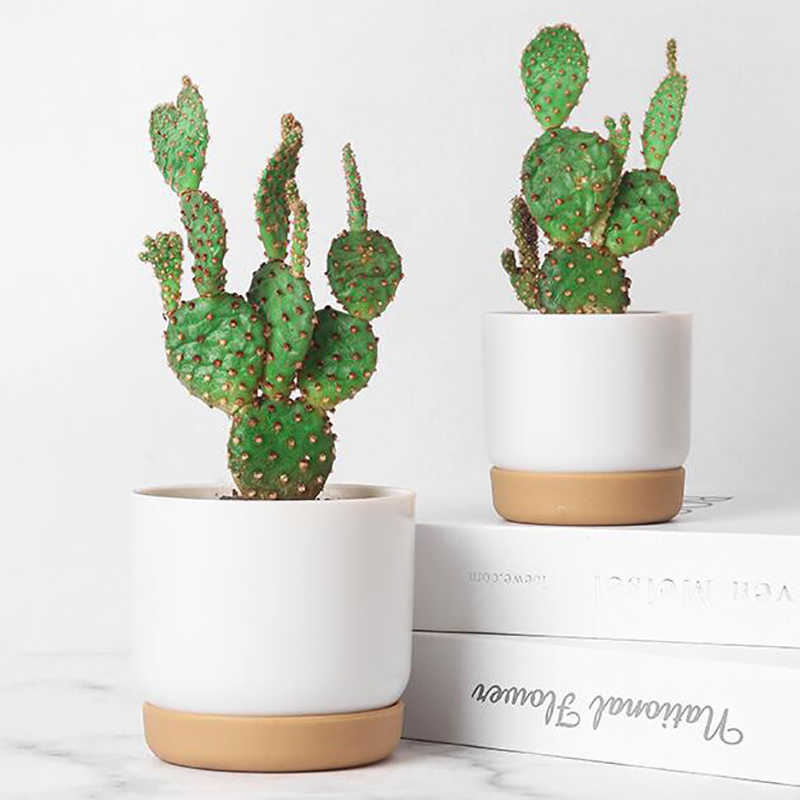 Planters Pots Succulent Plant Pot Double-layer Succulent Green Round Double Layer Small Green Plant Flowerpot Succulent Small Flower Pot R230620