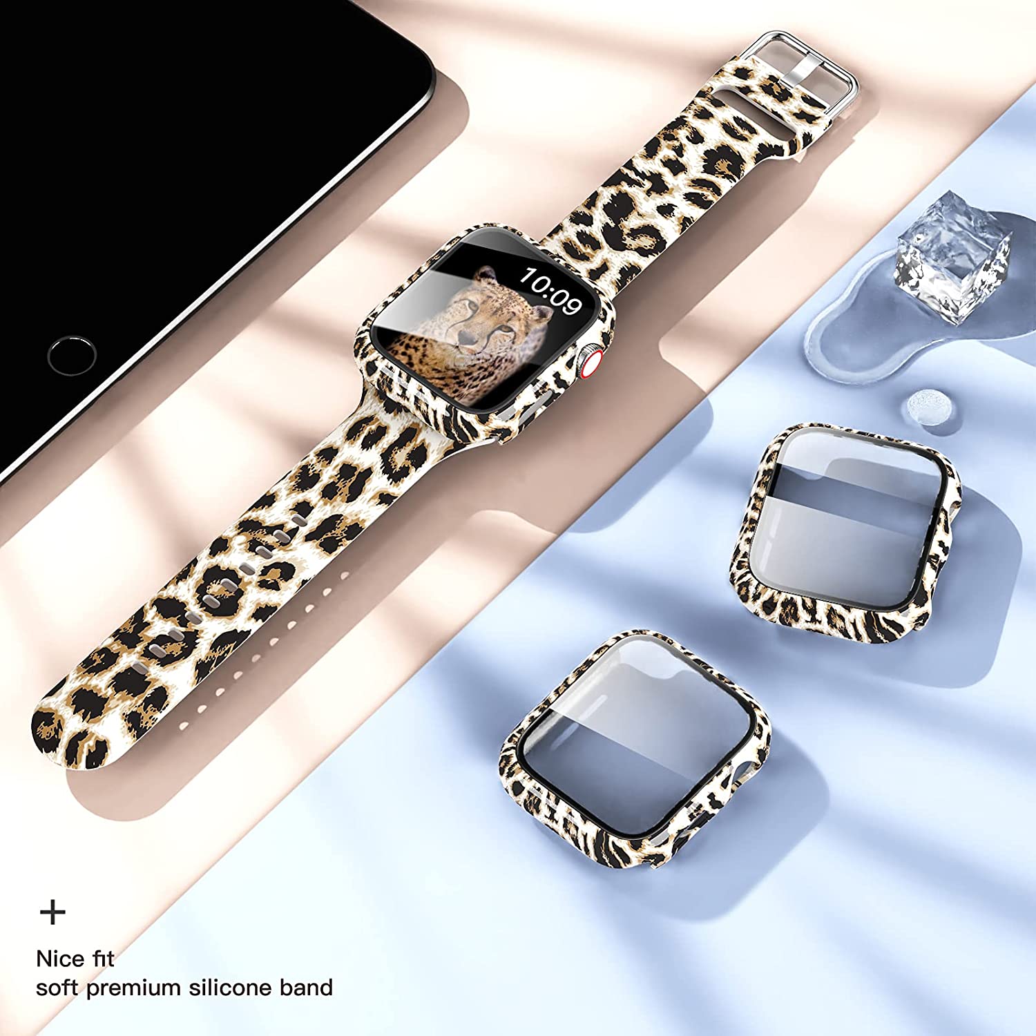 Glass+Case for Apple Watch 44mm 40mm 42mm 38mm Full Cover Hard PC Bumper Protective Frame for iWatch Series 7 SE/6/5/4/3/2/1