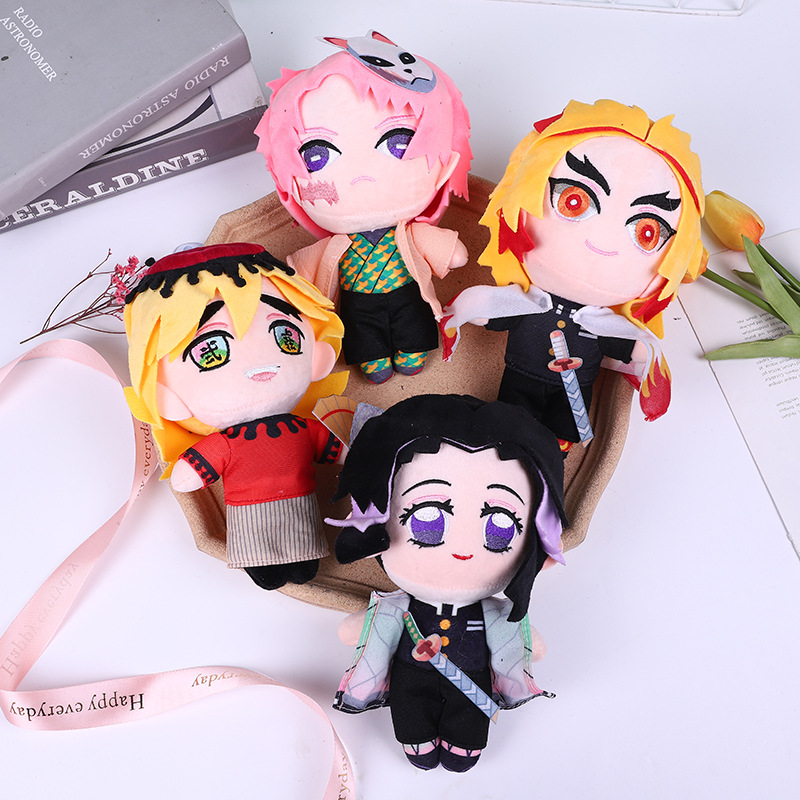 Manufacturers wholesale 20cm 11 style Demon Slayer toys Kazuma Tanjiro Nidouzi Hand donew plush toys cartoon film dolls child favorite gifts