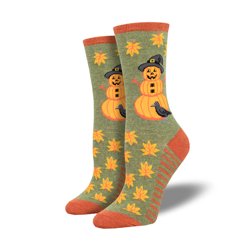 Roliga Halloween Socks Pumpkin Owl Cat Design One Size Men Women Socks Halloween Decoration