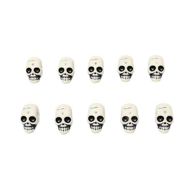 Новые 10шт мини -скелет черепа Страшные украшения для вечеринок на Хэллоуин