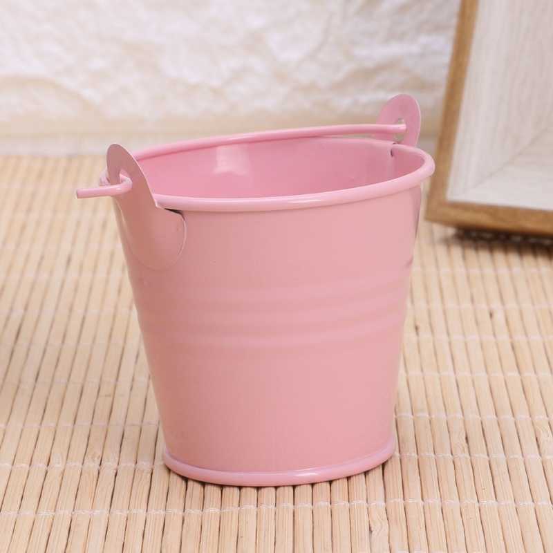 Planters Pots Mini Flower Pot Metal Barrel Plant Succulent Plant Flowerpot Home Office Decor R230620