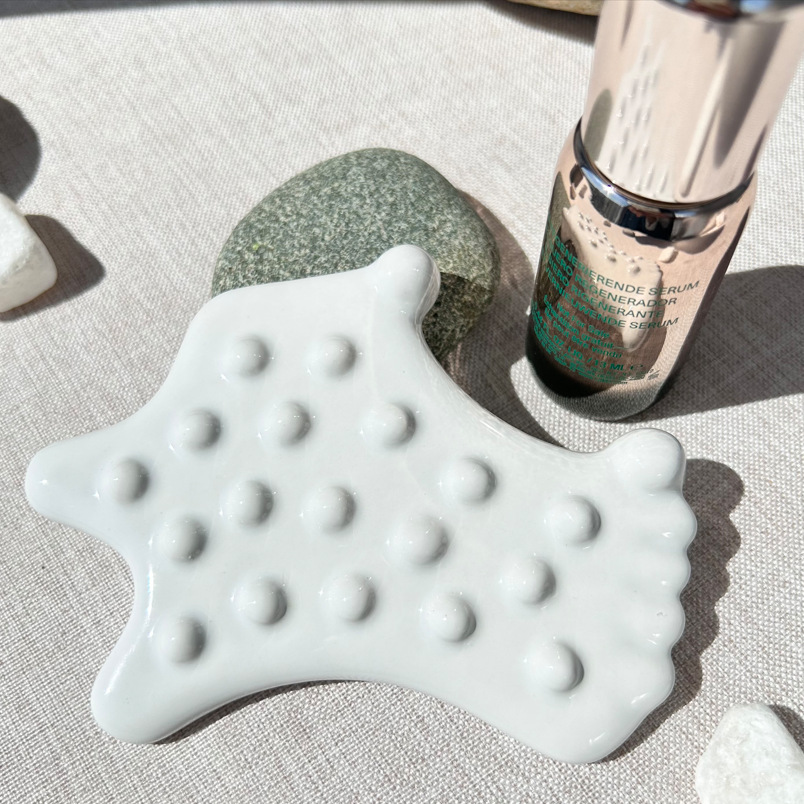 Strumento di massaggio portatile in ceramica Gua Sha Massaggiatori il corpo Bordo raschiante Guasha Lifting del viso Bellezza Salute Rafforzare la cura della pelle