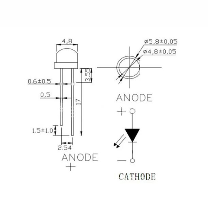 / 5 mm Diode de chapeau de paille blanc rouge bleu bleu vert jaune ultra lumineux kit de lumière LED diode