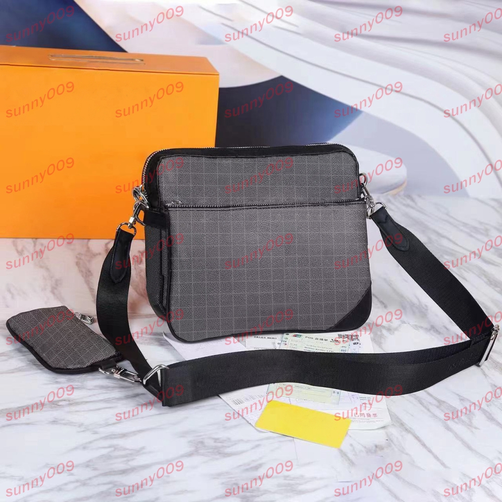 Printed Grid Shoulder Bag Coin Key Pouch Luxury Briefcase Work Document Bag Money Bags Designer Small Wallet Pendant