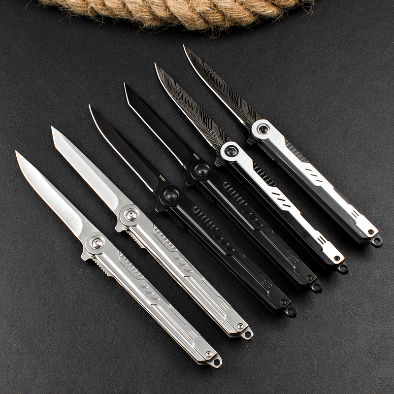 H6203 Flipper Folding Knife 5Cr13Mov Tanto/Drop Point Blade Stainless Steel Handle Outdoor EDC Pocket Knives 6 Styles