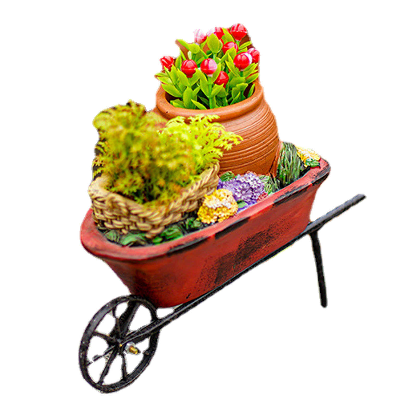 Planters Pots DIY Wooden Cart Flowerpot Fleshy Plant Pot Window Desk Garden Decoration Ornamental Wheelbarrow Planter Home Decoration Crafts R230620